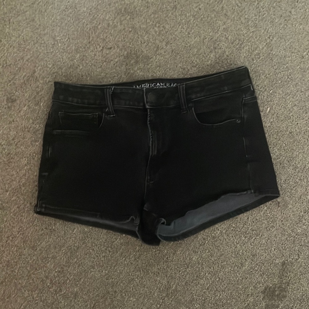 american eagle size 10 high rise shortie jean shorts